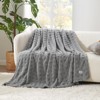 Cozy Bliss Plush Waffle Fleece Throw Blanket, Ultra Soft Comforter Style Home Blanket - 3 of 4