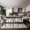 Height Bar Stools Set of 4, Upholstered Counter Height Bar Chair with Round Seat, Modern Barstools with Back and Metal Footrest - 2 of 4