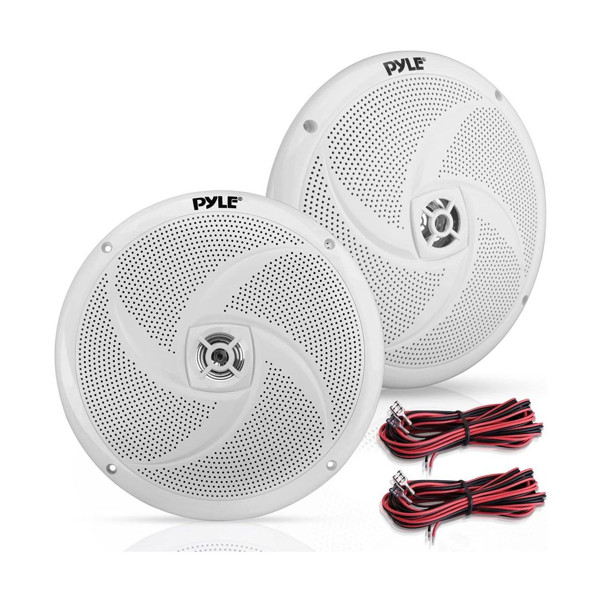 Pyle 8'' Low-Profile Marine Speakers - Waterproof, 2-Way Full Range