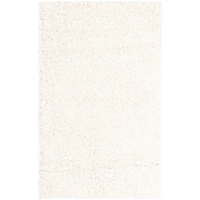 Snow White Rectangular Shag Indoor Area Rug
