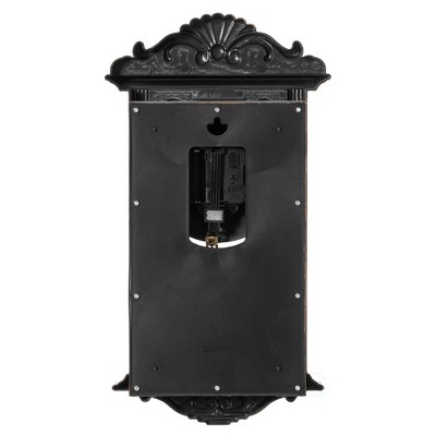 Brown Vintage Grandfather Style Plastic Pendulum Wall Clock