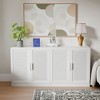 Dovelina Adjustable Hinges Cable Management! Black Sideboard Solves Storage Pain Points - 2 of 4