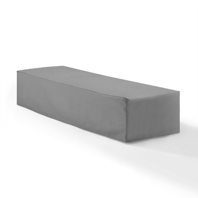 Gray Heavy-Duty Vinyl Outdoor Chaise Lounge Cover