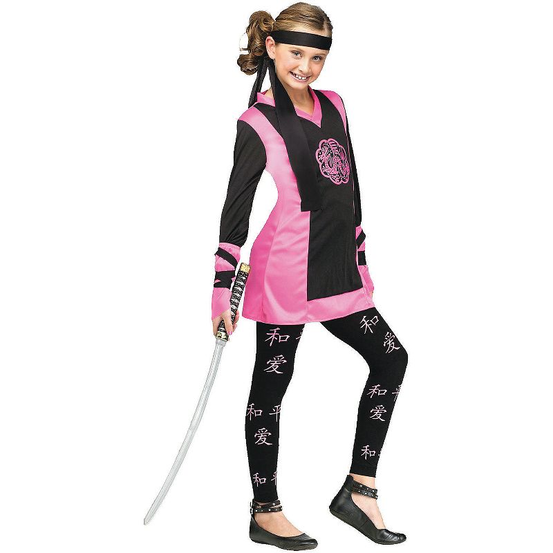 Fun World Girls' Dragon Ninja Costume, 1 of 2