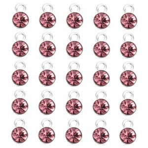 Unique Bargains Metal Bulk Elegant DIY Crafts Jewelry Making Birthstone Pendant 50 Pcs - 1 of 4