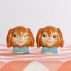 Transpac Ceramic Retro Easter Bunny Salt and Pepper Set of 2 Home Decorations Easter - 2 of 2