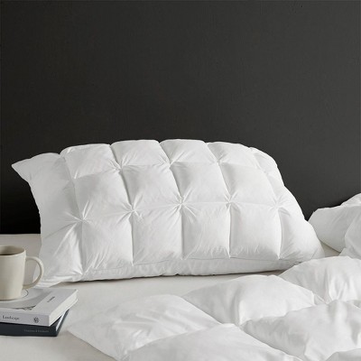 Kumasinova Standard/King Overfilled Pillow,Bed Pillows with 3D Puff Stitch Design,OEKO-TEX Certified Down Pillow for Bed&Couch