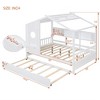 Wooden Full Size/Twin Size House Bed With Trundle, Platform Bed Frame With Storage Shelves, Easy Assembly For Girls Boys - 3 of 4