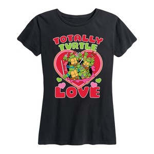 Women's - Teenage Mutant Ninja Turtles - Totally Turtle Love Short Sleeve Graphic T-Shirt - 1 of 4
