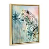 Stupell Industries Gazing Jungle Leopard Black Framed Floater Canvas Wall Art - 3 of 4