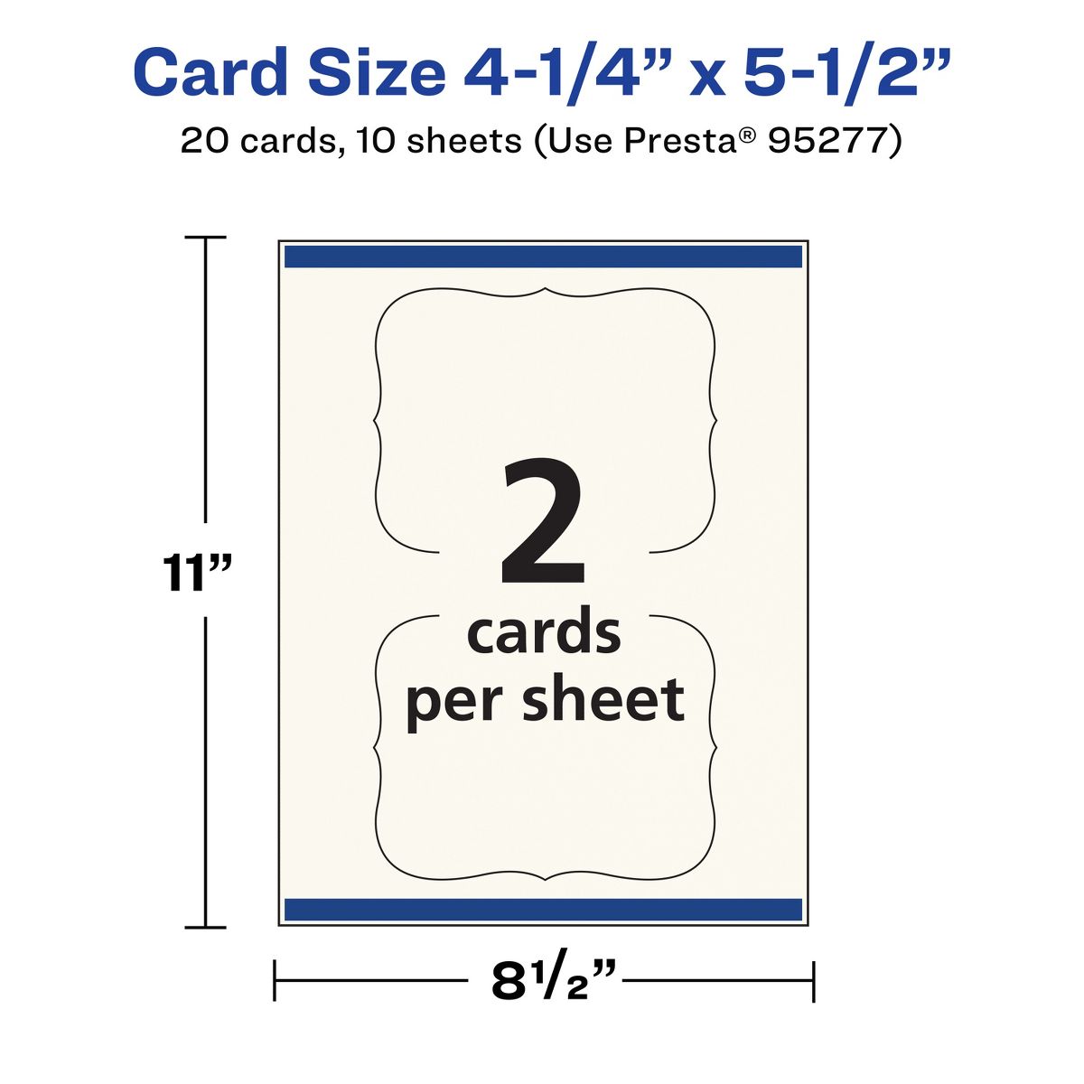 Avery 4-1/4" x 5-1/2" Rectangle Flourished Edge, Matte Ivory Postcards - thumbnail 10