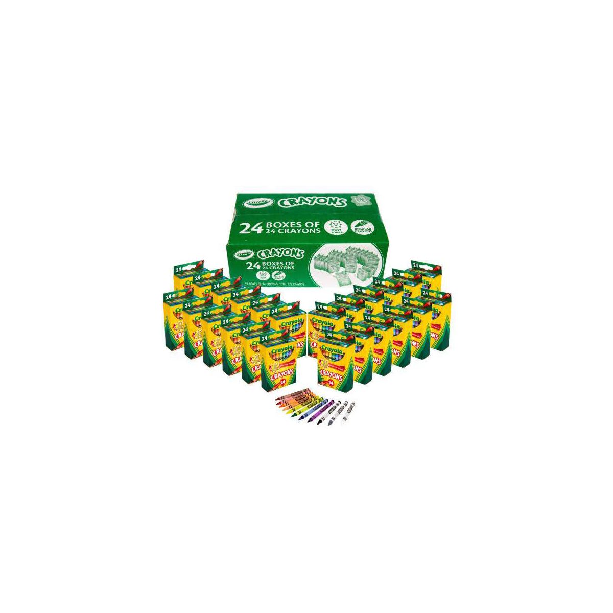 Crayola Crayons Bulk Pack — 24 Boxes of 24ct (576 crayons)