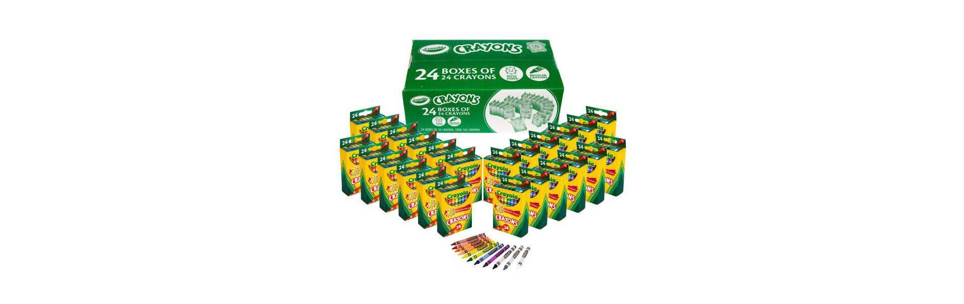 Crayola 24 Packs of 24ct Crayons Bulk 576ct, Classroom Must Haves for Teachers, Kids School Supplies, Individual Packs, Gifts for Teachers, Ages 3+