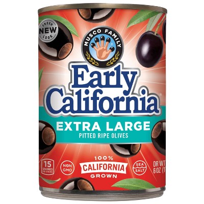Early California Extra Large Pitted Ripe Olives - 6oz