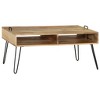 vidaXL Coffee Table Natural wood, Black - 3 of 4