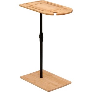 C-Shaped Sofa Tray Table for Sofa, 360° Rotatable and Height-Adjustable Side Table for Bed, TV Tray Table with Slots for Phone and Tablet - 1 of 4