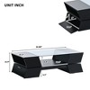 NicBex 2-Tier Rectangular Tempered Glass Coffee Table with Open Shelves and Cabinets for Living Room - 3 of 4