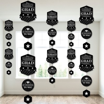 Big Dot of Happiness Graduation Cheers - Graduation Party DIY Dangler Backdrop - Hanging Vertical Decorations - 30 Pieces