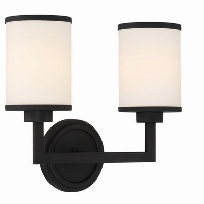 Bryant Black Forged Dimmable 2-Light Wall Sconce