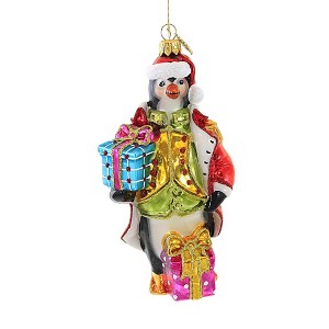 Huras 6.0 Inch Commodore Peary The Penguin Ornament King Artic Santa Tree Ornaments - 1 of 3