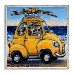Stupell Industries Groovy Pet Beach Buggy, 17" x 17" - 1 of 4