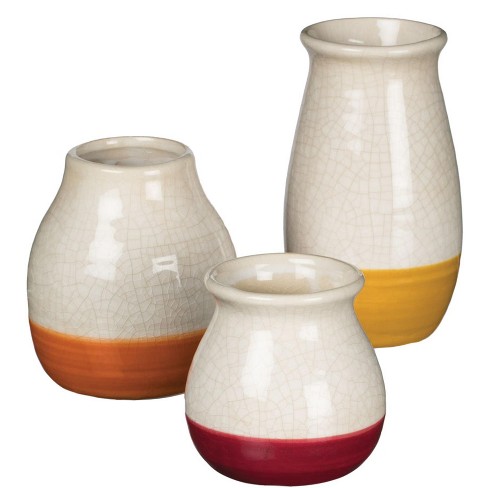 Sullivans Set of 3 Mini Vase 5.5"H, 4.25"H & 3.5"H Multicolored - image 1 of 2