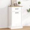 Whizmax  Tilt Out Trash Cabinet, Hidden Trash Can Cabinet, Freestanding Garbage Bin Cabinet for Kitchen Dining Living Room, White - 2 of 4