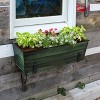 Achla Designs 24" Medium Rectangular Galvanized Steel Wrought Iron Outdoor Planter with Wall Brackets Green: Durable, with Drainage Holes - 3 of 4
