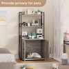 Cat Litter Box Enclosure with Shelf Storage, 2-in-1 Hidden Cat Furniture, Indoor Cat Cabinet - 2 of 4