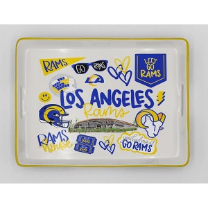 NFL Los Angeles Rams Loco Fan Large Serving Tray with Handle - 1 of 1