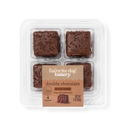 Double Chocolate Petit Fours - 3oz/4ct - Favorite Day™