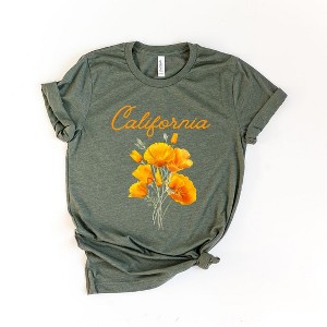 Simply Sage Market Women's California Flower Colorful Short Sleeve Graphic Tee - 1 of 3