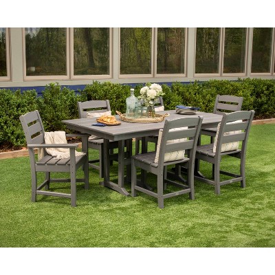 Mahogany 37" x 72" Farmhouse Outdoor Dining Table with Plank Top