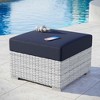 Modway Convene Outdoor Patio Ottoman – All-Weather Wicker Ottoman with UV-Resistant Cushion for Patio or Poolside Lounge - 4 of 4