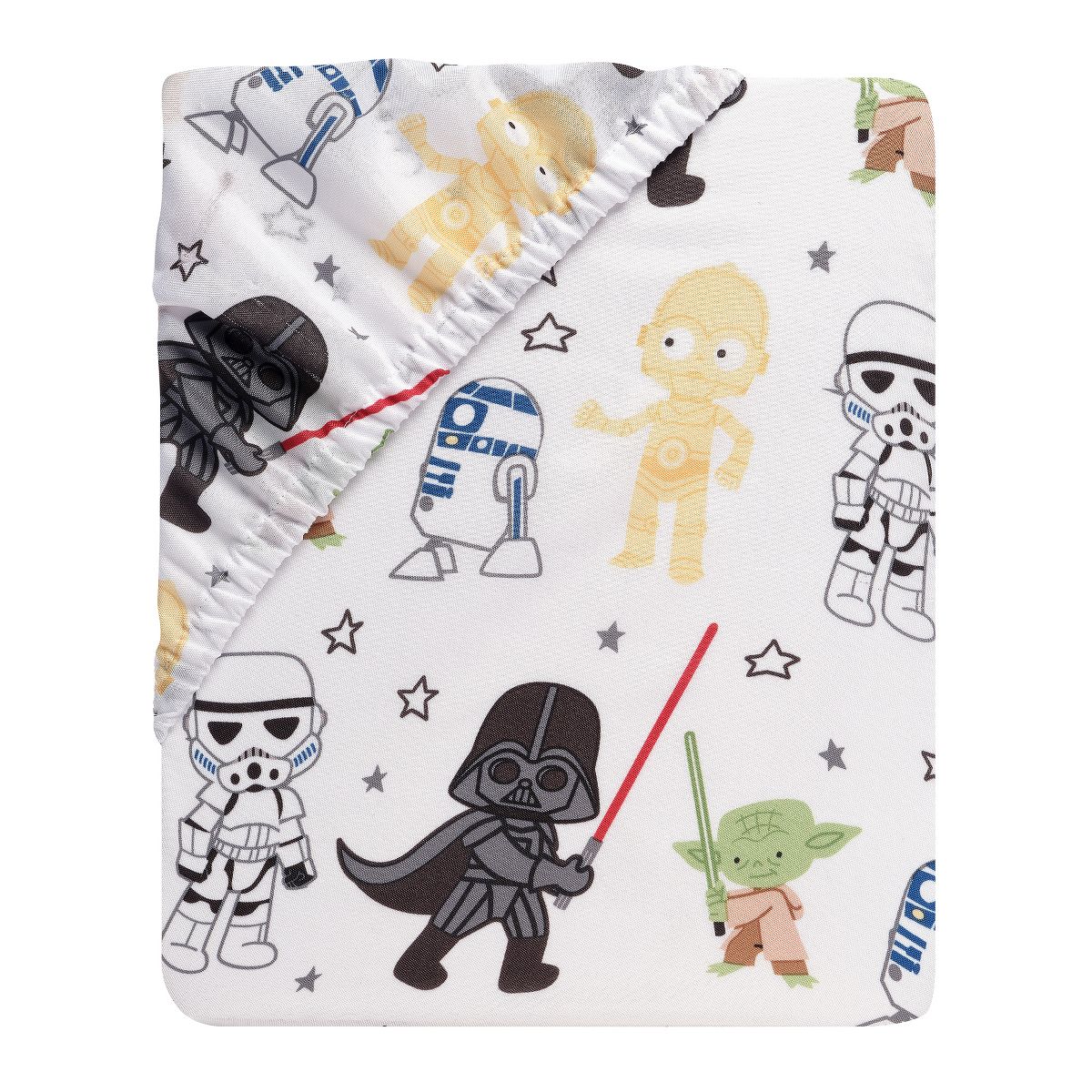 Lambs & Ivy Star Wars Classic Fitted Crib/Toddler Sheet - Yoda/Darth Vader - thumbnail 3