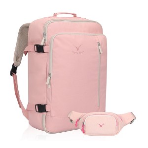Hynes Eagle 38L Carry on Backpack + Fanny Pack-Pink - 1 of 4