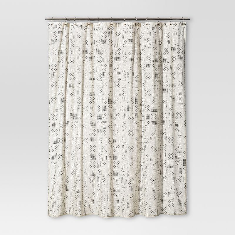 Shapes Shower Curtain White - Threshold&#8482;, 1 of 11
