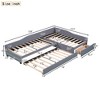 NicBex Twin Size Double Daybed with Trundle Wooden Daybed Frame Extendable Day bed with 1 Storage Drawer for Living Room - 2 of 4