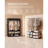 Portable Closet Wardrobe with Shoe Rack and Cover, Closet Storage Organizer, Shelves, and 4 Side Pockets, 50 x 17.7 x 69.3 Inches - 3 of 4