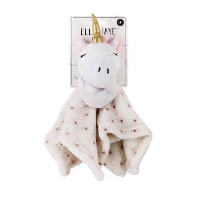 Elle & Jaye Security Blanket Pink Flower Unicorn with Arms Lovey