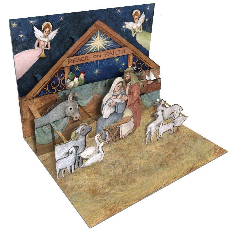 8ct Nativity Pop-Up Boxed Christmas Cards, 1 of 5