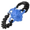 Steeltime Men's two tone black ip and stainless steel cuban link lion head bracelet. Color Options: Gold, Blue - 2 of 4