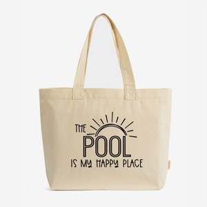 Simply Sage Market - Zippered Canvas Tote - The Pool Is My Happy