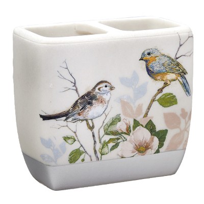 Lakeside Bluebird Bathroom Toothbrush Holder - Spring Season Restroom Accent