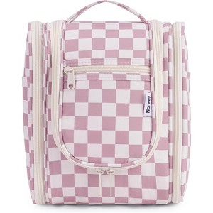Narwey Small Checked Hanging Travel Toiletry Bag - 1 of 3