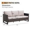 Buenhomino Outdoor Patio Furniture - Wicker Sofa with Removable Cushion, 3 Seater Rattan Couch with Deep Seat for Balcony Deck Backyard - 2 of 4