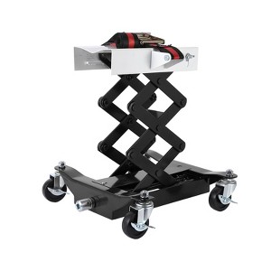 450 LBS Low Profile Transmission Jack - Heavy-Duty Auto Repair Lift with 7-23 Inch Height Range, 2M Safety Straps & 4 Brake Wheels - 1 of 4