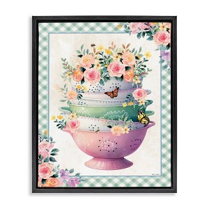 Stupell Industries Stacked Bowls Plaid Border, 17" x 21" - 1 of 4