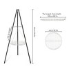 SEVOBAL Grill Cookware Height-Adjustable Campfire Tripod Grill, Stable 3-Leg Design for Outdoor Firepit, Camping BBQ, Black, 18.11"*18.11"*59.45" - 2 of 4