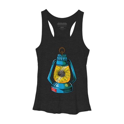 Women's Design By Humans Lantern Powered By Summer Sunflower By besteehouwer Racerback Tank Top